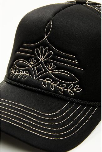 Shyanne Women's Women's Boot Stitch Ball Cap - SAHO24BC2-BLK One Size Black in Saudi Arabia