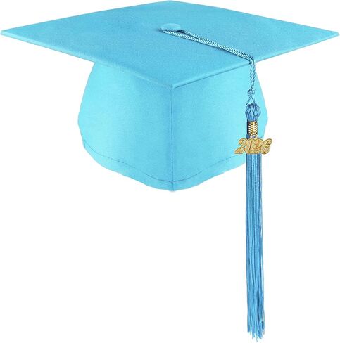 Unisex Adult Matte Graduation Cap with Tassel Adjustable Graduation Hat for High School College and Bachelor in Saudi Arabia