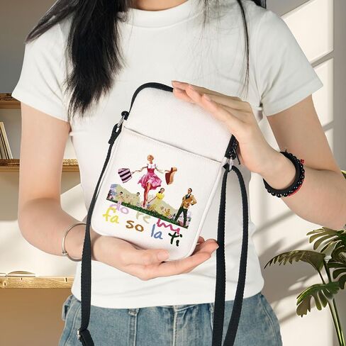 BWWKTOP الصوت الموسيقية Crossbody محفظة فون تراب هدية دو ري مي فا سو لا تي مسرح حقيبة ساعي الدراما الموسيقية البضائع in Kuwait