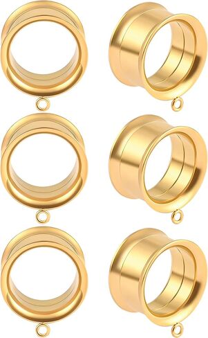 3 أزواج مجموعة DIY الأنفاق المقابس مقاييس للآذان ثقب المجوهرات الذهب الأسود 2 جرام 0 جرام الفولاذ المقاوم للصدأ الأذن استرخى اكسسوارات للنساء والرجال in Kuwait