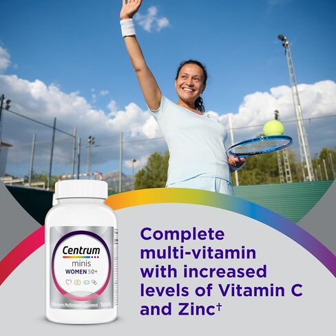 Centrum Minis Silver Women's Multivitamin for Women 50 Plus, Multimineral Supplement with Vitamin D3, B Vitamins, Non-GMO Ingredients, Supports Memory and Cognition in Older Adults - 280 Ct in Kuwait