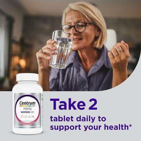 Centrum Minis Silver Women's Multivitamin for Women 50 Plus, Multimineral Supplement with Vitamin D3, B Vitamins, Non-GMO Ingredients, Supports Memory and Cognition in Older Adults - 280 Ct in Kuwait