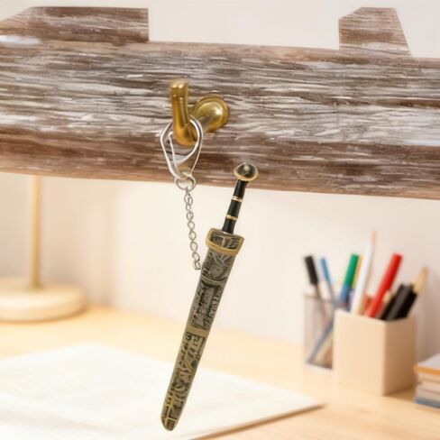 4 Pcs Mini Katana Keychain Set - Chinese Ancient Metal Mini Sword Keychain with Pull-Out Blade, Letter Opener, Collectible Ornaments in Saudi Arabia