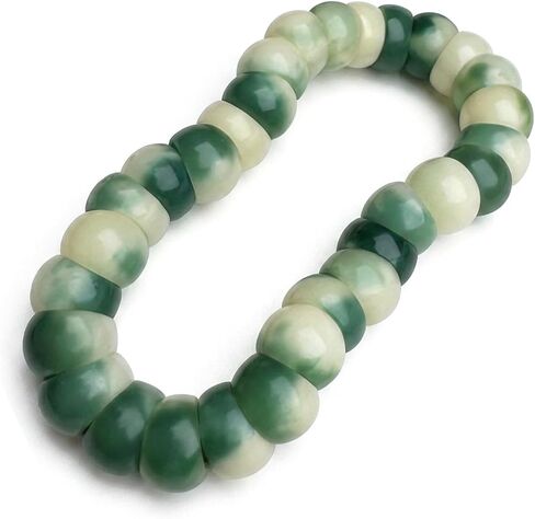 Bodhi Seed Bracelet, Fidget Bracelet for Women, Fidget for Anxiety Relief, Bodhi, Green Meditation Beads, 10x10x3 cm Natural Stone Beads in Saudi Arabia