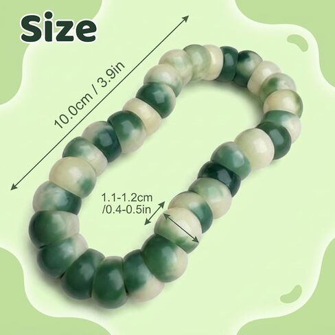 Bodhi Seed Bracelet, Fidget Bracelet for Women, Fidget for Anxiety Relief, Bodhi, Green Meditation Beads, 10x10x3 cm Natural Stone Beads in Saudi Arabia