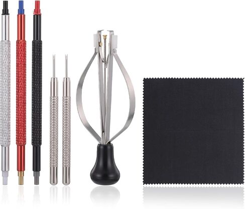7 Pcs Stainless Steel Watch Hand Removal Setting Tool Kit | Professional Wristwatch Repair Kit with Pressers Levers for Watchmakers and DIY Hobbyists at Home or on The Go in Saudi Arabia