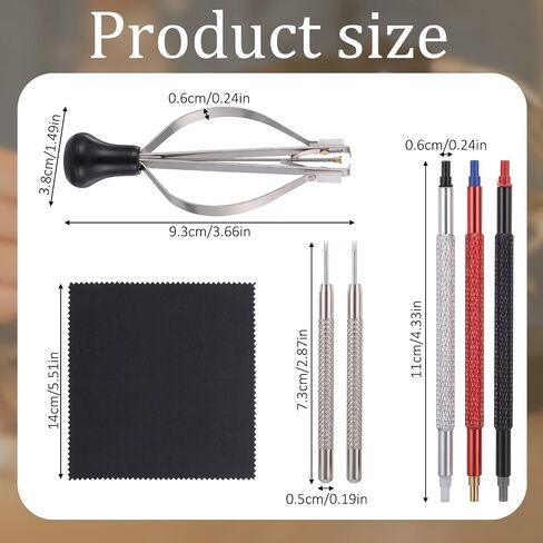 7 Pcs Stainless Steel Watch Hand Removal Setting Tool Kit | Professional Wristwatch Repair Kit with Pressers Levers for Watchmakers and DIY Hobbyists at Home or on The Go in Saudi Arabia