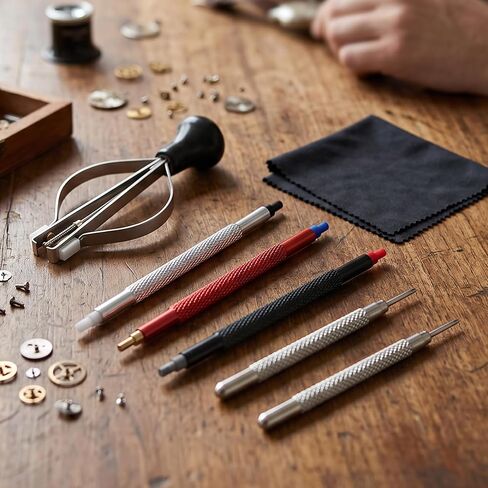 7 Pcs Stainless Steel Watch Hand Removal Setting Tool Kit | Professional Wristwatch Repair Kit with Pressers Levers for Watchmakers and DIY Hobbyists at Home or on The Go in Saudi Arabia