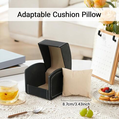 12 Pack Single Watch Case,Black PU Leather Gift Display,Jewelry Storage Case with Pillow Cushion, Wristwatch Travel Organizer,Watch Display Holder for Women and Men in Saudi Arabia