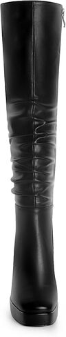 ANN CREEK Knee High Boots for Women Long Slouchy Boots Women’s Tall Boots High Block Heel Side Zipper Square Toe in Saudi Arabia