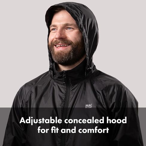 Mac in a Sac StormMac Men's Waterproof Packable Rain Jacket – Windproof Hooded Coat with Reflective Details in Saudi Arabia