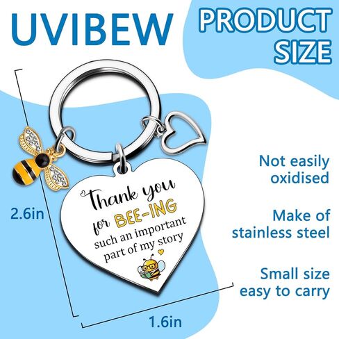 Teacher Appreciation Gifts Teachers Gifts for Women Cute Bee Keychains Thank You Keychain for Teachers Valentines Day Best Teacher Gift Teacher Birthday Christmas Gift in Saudi Arabia