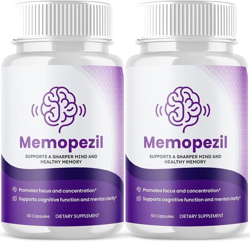 (2 Pack) Memopezil Brain Capsules, Memopezil Pills with All Natural Ingredients, Advanced Formula Health and Wellness Support Supplement Pills with Maximum Strength Multivitamins Support(120 Capsules) in Saudi Arabia