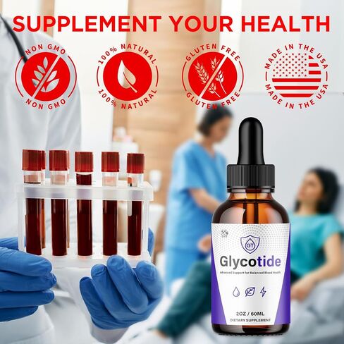 Glycotide Drops, Official Glycotide Blood Support Drops with All Natural Ingredients, Advanced Formula Glicotide Blood Health & Overall Wellness Supplement with Maximum Strength Vitamins (30 Servings) in Saudi Arabia