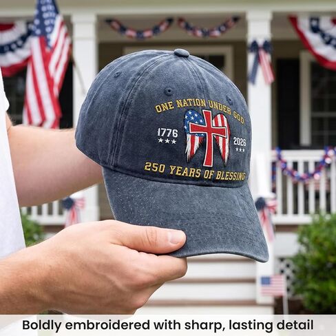 4th of July 250th Anniversary USA Hat - Embroidery United States 250th Anniversary Hat, Patriotic 1776-2026 Cap for Man Dad Grandpa, Patriots Gifts for Men Women, Commemorative Cap on Independence Day in Saudi Arabia