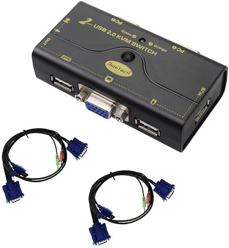 4 Port VGA KVM Switch مع محور USB ودعم الصوت الاتصال اللوحة اللوحة in Kuwait
