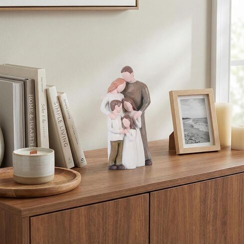 Figurines Family of 5, Father Son Mother and 2 Daughters Figurine, Sculpted Hand-Painted Resin Family Statue Sculpture, Sentimental Love Home Decor, Gift for Mother’s Day, Father’s Day in Saudi Arabia