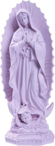 12 Inch Virgen de Guadalupe Statues Pink - Pink Virgin Mary Statue, Our Lady of Guadalupe Mother Mary Statue, Catholic Virgencita de Guadalupe, Vrgin Mary Jesus Figurines for Home Decor Gifts in Saudi Arabia
