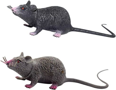 Halloween Rat Decor - Realistic Mouse Figure for Haunted House Props, Spooky Party Supplies and Gothic Tabletop Displays (Lifelike Rodent Statues) in Saudi Arabia