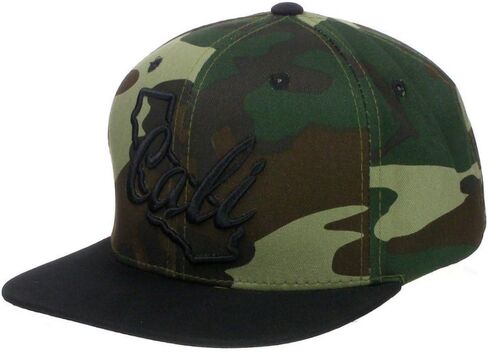 Top Level Cali High Definition Embroidery Snapback Baseball Cap Hat Camo/Black in Saudi Arabia