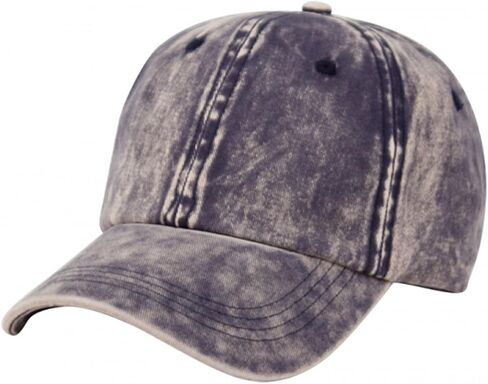 Unisex 100% Cotton Plain Baseball Hat - Washed Cap with Buckle Closure on Back (5 Colors) in Saudi Arabia