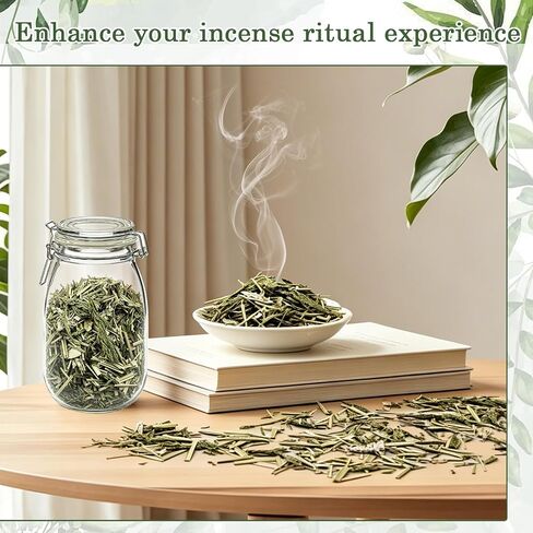 4.6 oz Organic Dried Sage, Cedar & Sweetgrass Loose Mix - Natural Smudging Herbs for Home Cleansing, Meditation & Negative Energy Clearing Rituals in Saudi Arabia