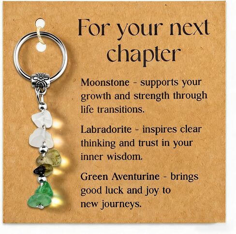 For Your Next Chapter Crystal Keychains Good Luck Gifts Farewell Gifts for Coworkers New Beginnings Gift For Women Coworkers Friends Birthday Graduation Promotion Retirement New Job Gift Luck Charms in Saudi Arabia