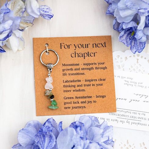 For Your Next Chapter Crystal Keychains Good Luck Gifts Farewell Gifts for Coworkers New Beginnings Gift For Women Coworkers Friends Birthday Graduation Promotion Retirement New Job Gift Luck Charms in Saudi Arabia