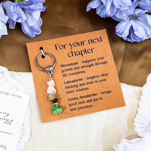 For Your Next Chapter Crystal Keychains Good Luck Gifts Farewell Gifts for Coworkers New Beginnings Gift For Women Coworkers Friends Birthday Graduation Promotion Retirement New Job Gift Luck Charms in Saudi Arabia