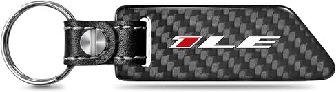 iPick Image for Chevrolet Camaro 1LE Black Real Carbon Fiber Blade Style with Black Leather Strap Key Chain Keychain, Official Licensed in Saudi Arabia