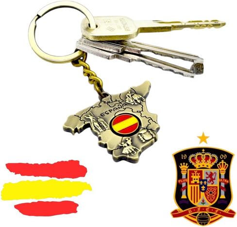 BDM - Llavero con la bandera España, metálico para hombre o mujer. - Modelo 5 in Saudi Arabia