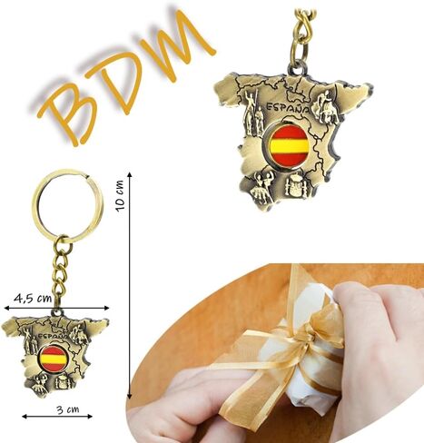BDM - Llavero con la bandera España, metálico para hombre o mujer. - Modelo 5 in Saudi Arabia