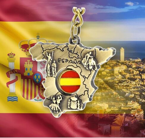 BDM - Llavero con la bandera España, metálico para hombre o mujer. - Modelo 5 in Saudi Arabia
