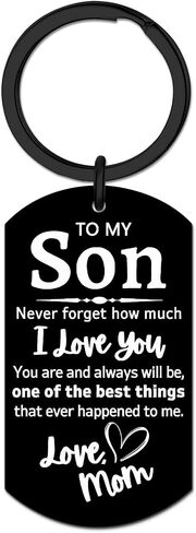 Father Day Keychain For Son From Mom To My Son Keychain From Mom Unique Gift For Adult Sons Father'S Day Birthday Wedding Christmas Key chain Gifts in Saudi Arabia