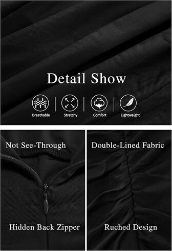 MISSJOY Women's 2026 Sexy Ruched Bodycon V Neck Mesh Sleeveless Asymmetrical Ruffle Hem Cocktail Party Club Night Dress in Saudi Arabia