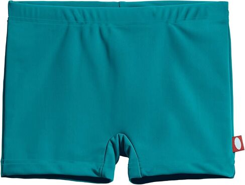 City Threads Big Girls' Swimming Suit Bottom Boy Short Made with Recycled Fabric, UPF50+ Sun Protection for Beach Pool Summer Fun, Made in The USA, Black, 8 in Kuwait