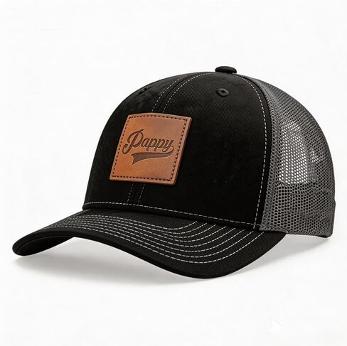 Daddy Hat,Pappy Trucker Hat Structured Classic Adjustable Papa Snapback Baseball Cap Black in Saudi Arabia