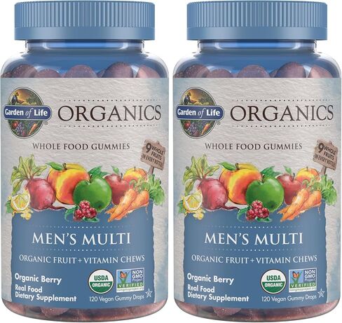 Garden of Life mykind Organics Men's Gummy Vitamins Multi Berry, 120 Count in Kuwait