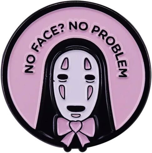 No-Face No Face Faceless Spirit Ghost Bathhouse No Problem Anime Manga 1.2"" Enamel Pin Badge in Kuwait