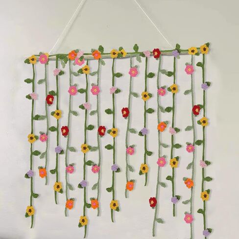 2 Pcs Crochet Flowers Hanging Plant Daisy Sunflower for Accessories Car Flower Arrangement Artifical Sunflower and Wildflowers Crochet Flower for Women Girls Birthday Christmas Party Home in Saudi Arabia