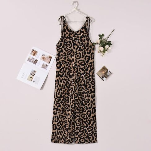 Womens Casual Boho Spaghetti Strap One Piece Jumpsuit, Wide Leg Loose Fit Romper for Beach Vacation Party in Saudi Arabia