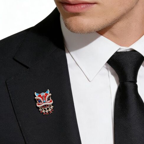 Men's Brooch Tie Pin Personality for Formal Wear Accessories Jewelry Gift in Kuwait