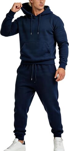 Men's Tracksuits 2 Piece Set Sweatsuits Casual Hoodies and Sweatpants Athletic Outfits Jogging Sweat Suits for Men in Kuwait