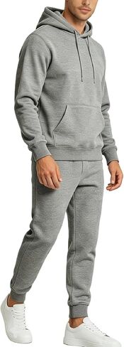 Men's Tracksuits 2 Piece Set Sweatsuits Casual Hoodies and Sweatpants Athletic Outfits Jogging Sweat Suits for Men in Kuwait