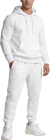 Men's Tracksuits 2 Piece Set Sweatsuits Casual Hoodies and Sweatpants Athletic Outfits Jogging Sweat Suits for Men in Kuwait