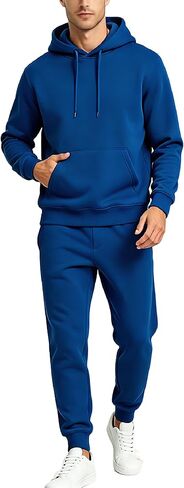 Men's Tracksuits 2 Piece Set Sweatsuits Casual Hoodies and Sweatpants Athletic Outfits Jogging Sweat Suits for Men in Kuwait