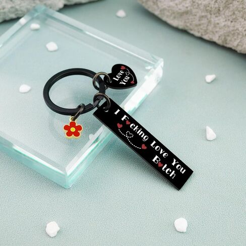 I Fucking Love You Mothers Day Gifts Best Friend Keychain For Women Friendship Gift For Bestie Bff Friend Female Chrismas Birthday Gift For Friendship in Kuwait