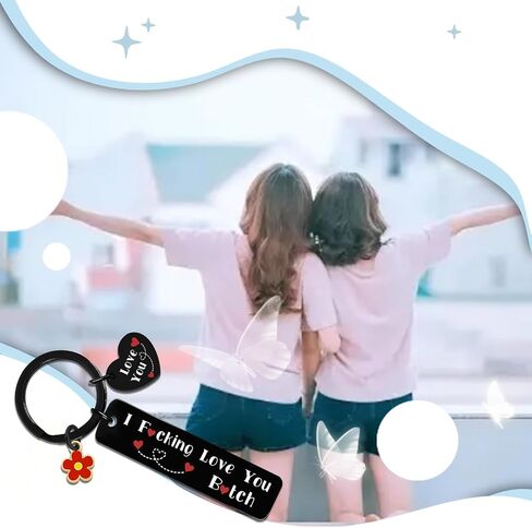 I Fucking Love You Mothers Day Gifts Best Friend Keychain For Women Friendship Gift For Bestie Bff Friend Female Chrismas Birthday Gift For Friendship in Kuwait