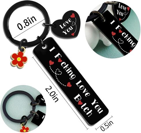 I Fucking Love You Mothers Day Gifts Best Friend Keychain For Women Friendship Gift For Bestie Bff Friend Female Chrismas Birthday Gift For Friendship in Kuwait