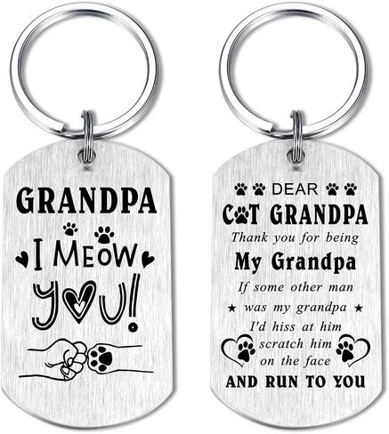 Laluminter أفضل هدايا الجد للقطط - هدايا I Meow You Grandpa من القطط - هدية عيد الميلاد لجد الحيوانات الأليفة ذات الفراء in Kuwait